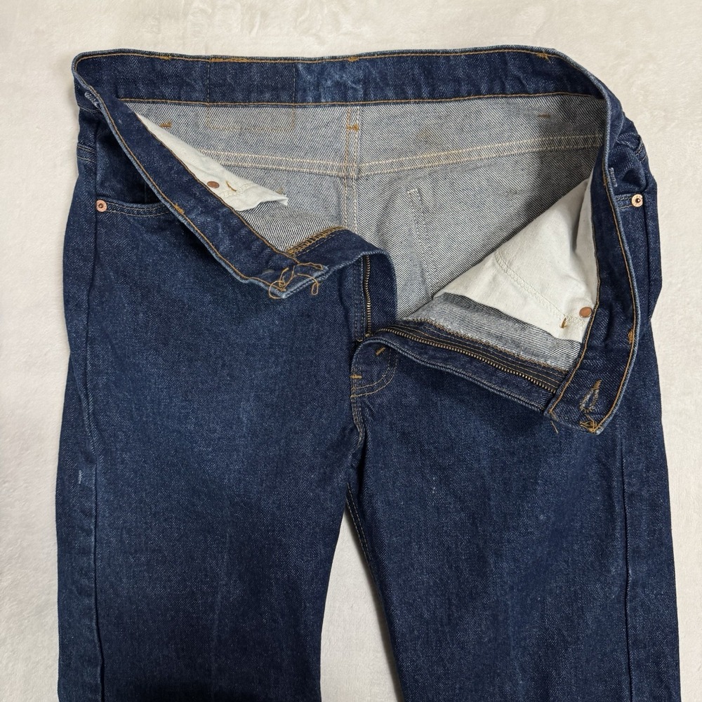 Vintage Levi's Orange Tab 505 Jeans Tag 36x32 Size 34 Dark Raw Rigid Denim USA - Picture 8 of 16